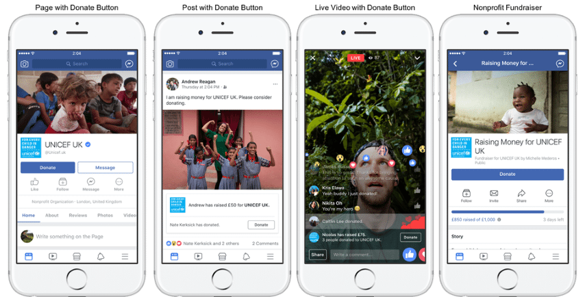 Facebook Spenden Button