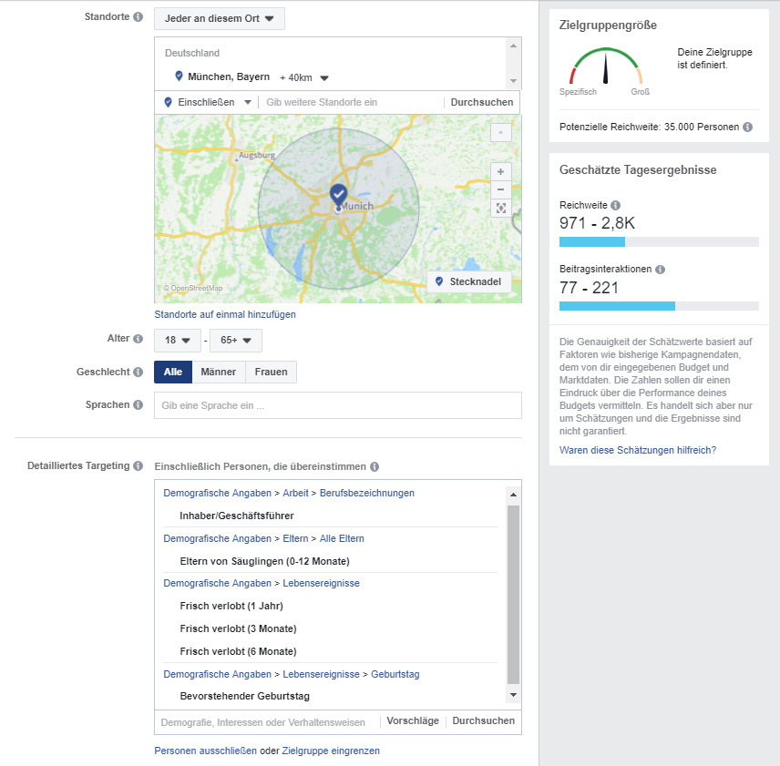 Facebookwerbeanzeigen