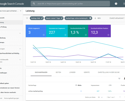 Google Search Console Zugriffe
