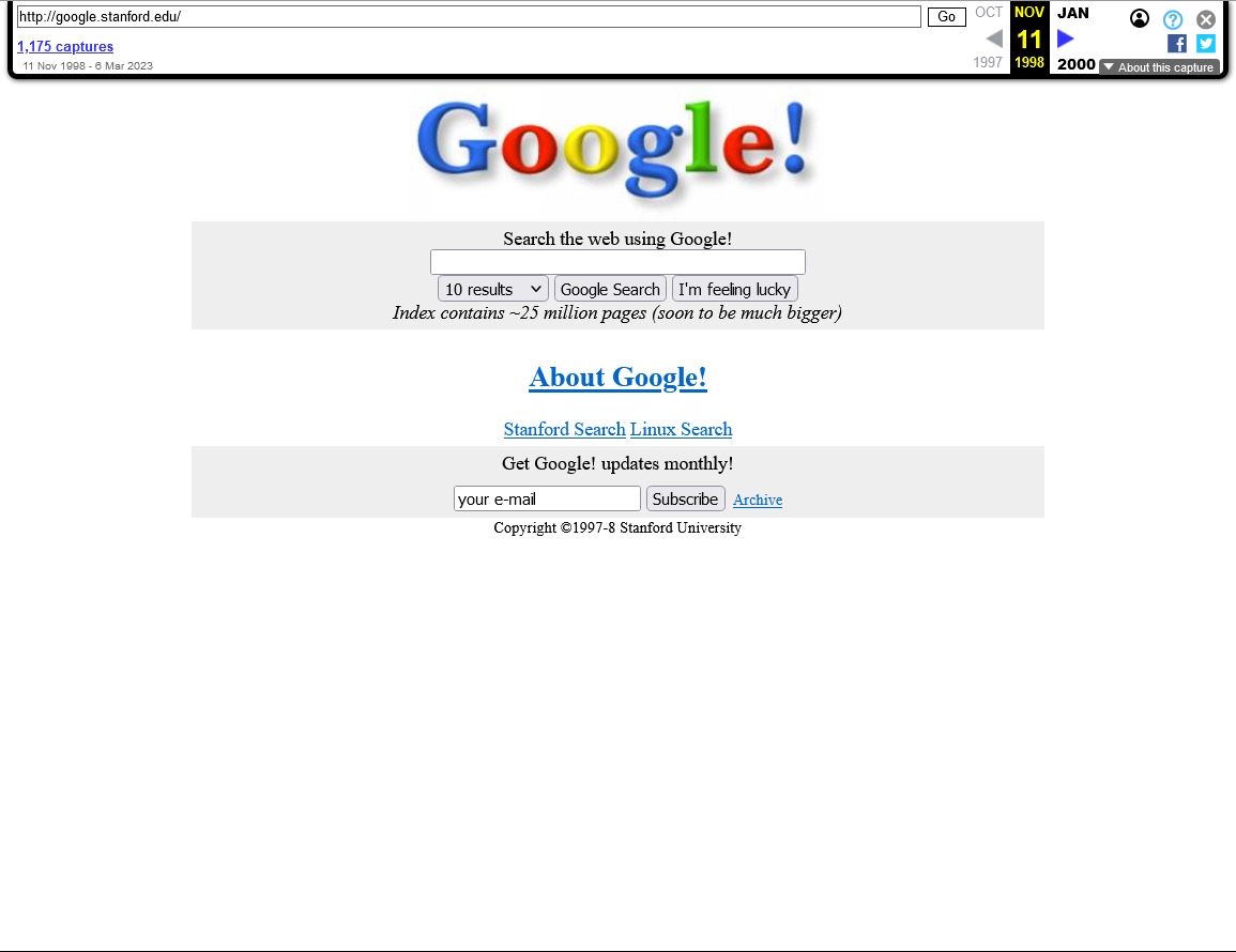 Google URL 1998 Google URL 1998