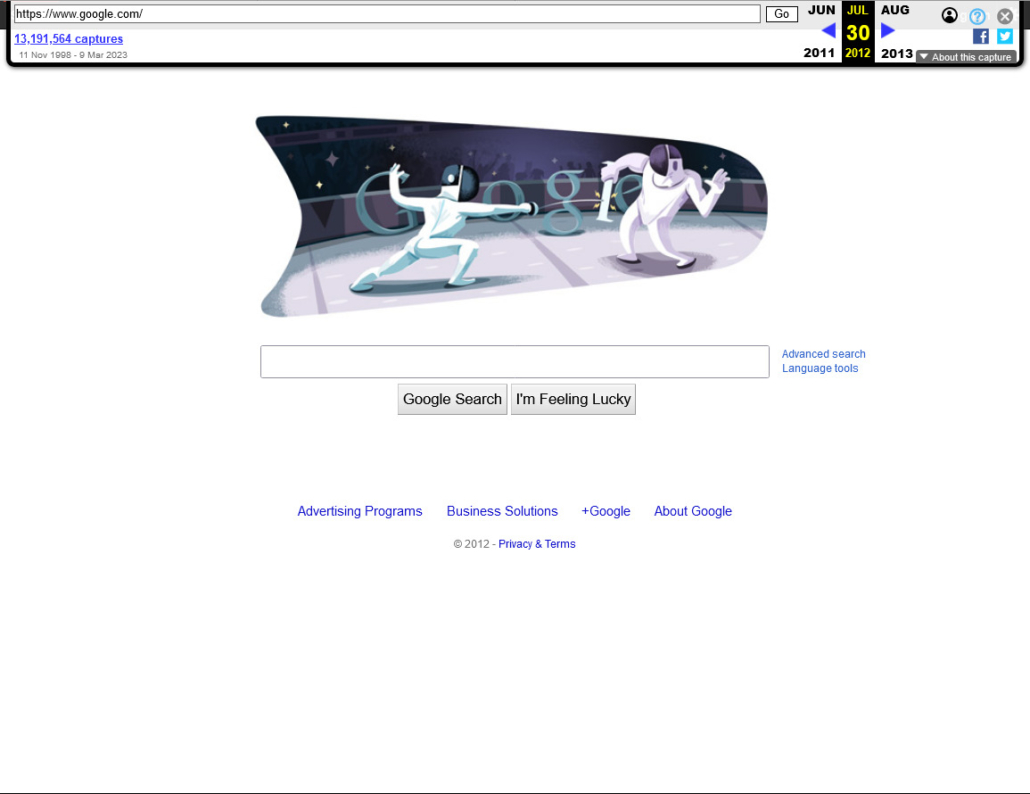 Google URL 2012 Google URL 2012