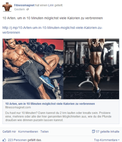 Beste Facebookseiten: Fitnessmagnet