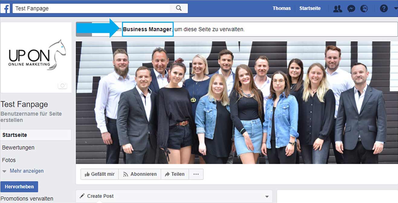 Seiten im Business Manager anzeigen